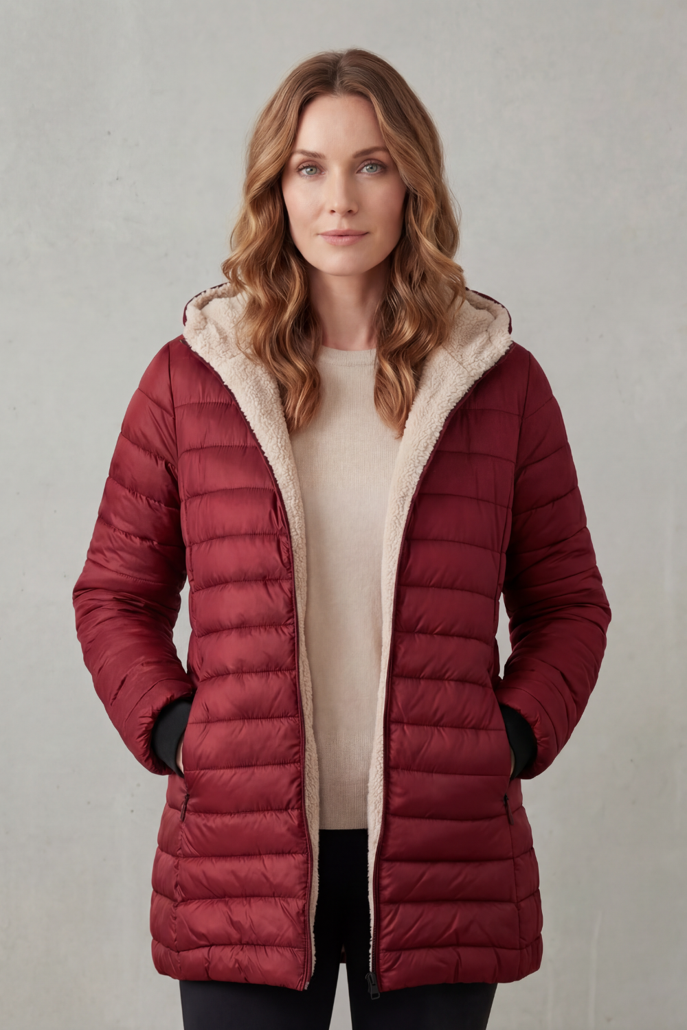 Ellavue – Sherpa lined comfort – Hooded puffer jacket