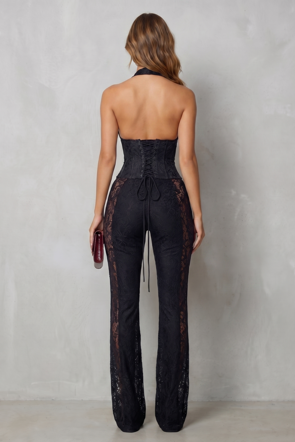 Lorelisse – Lace plunge allure – Jumpsuit