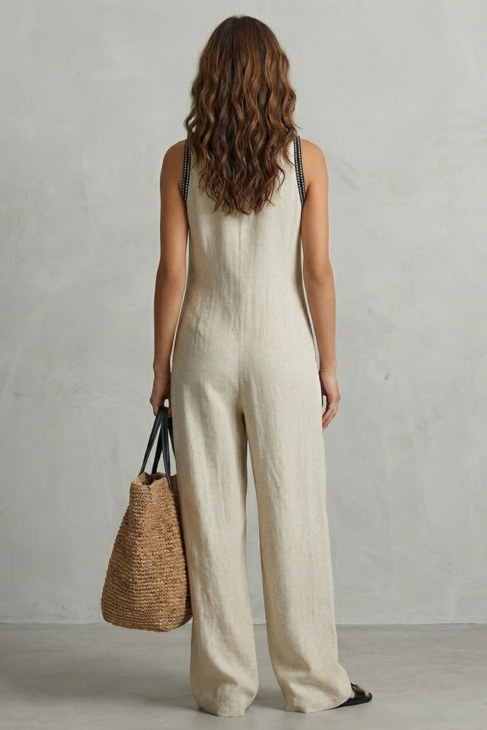 Lunaria – Minimalist zip stand collar – Jumpsuit