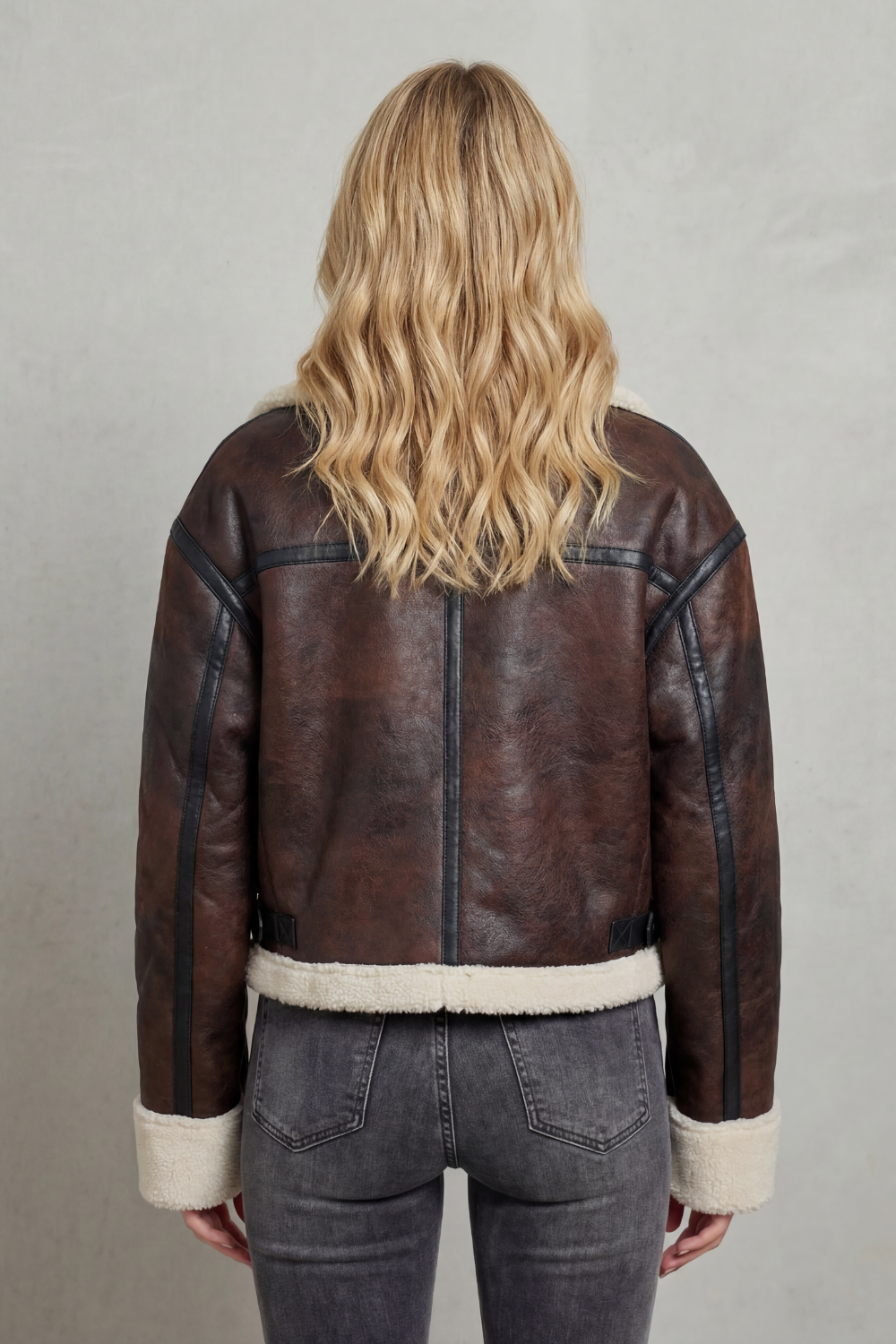 Mirevola – Shearling trim – Cropped aviator jacket
