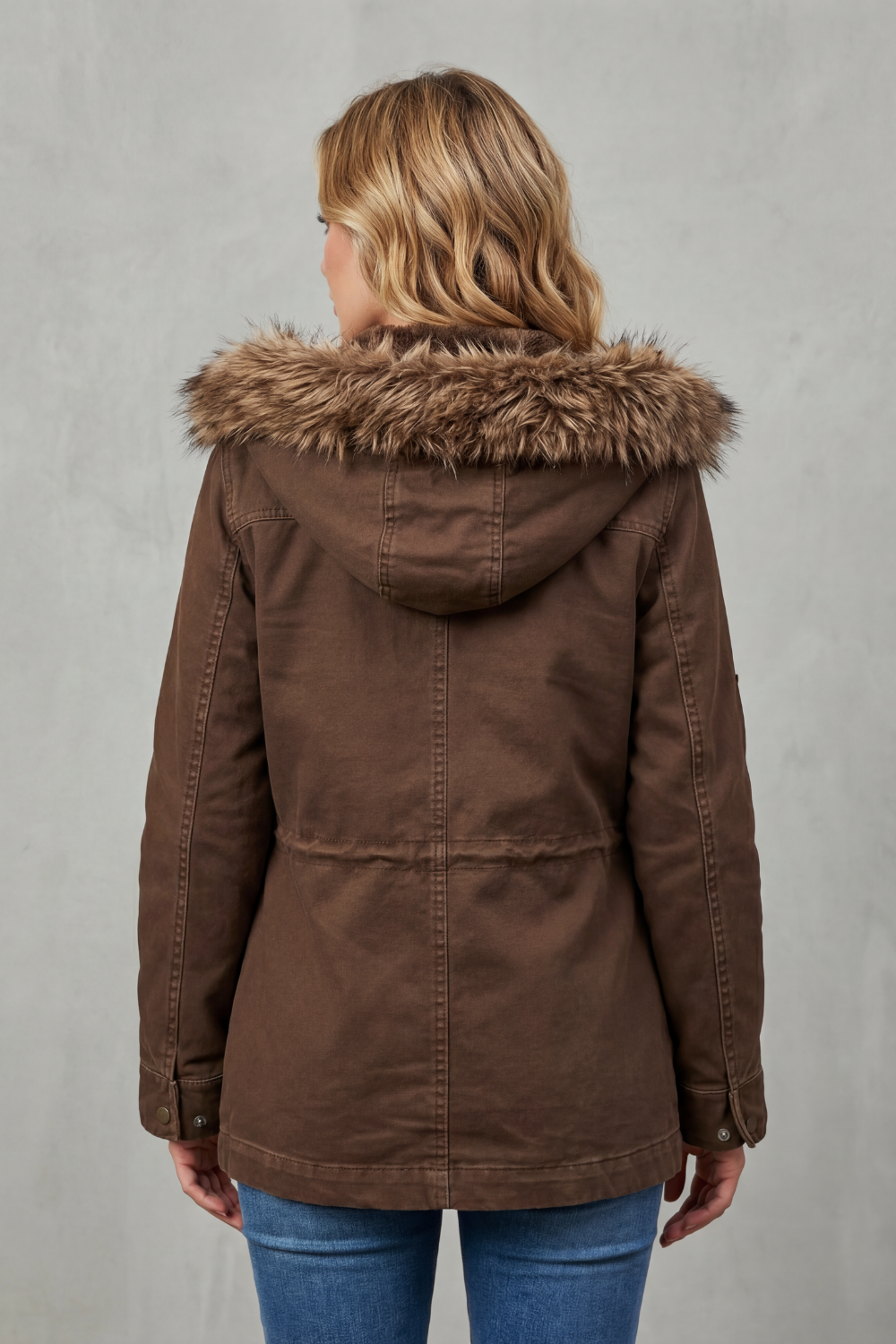Vellière – Faux fur trim – Hooded parka coat