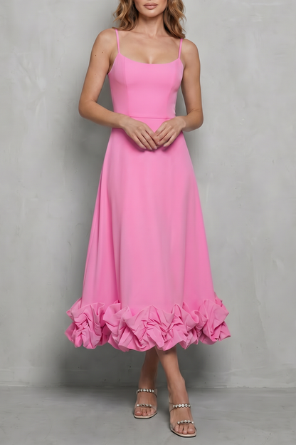 Elowenne – Romantic ruffle hem – Sleeveless midi dress
