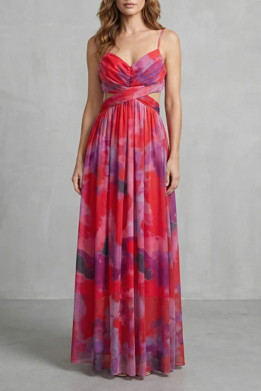 Aurellia – Watercolour romance – Sleeveless maxi dress