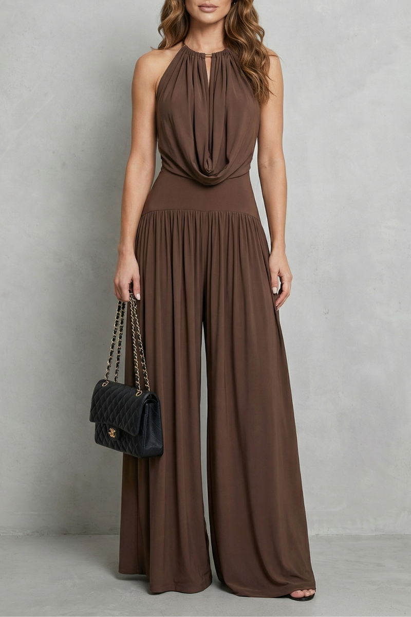 Solmèra – Draped halter elegance – Two piece set