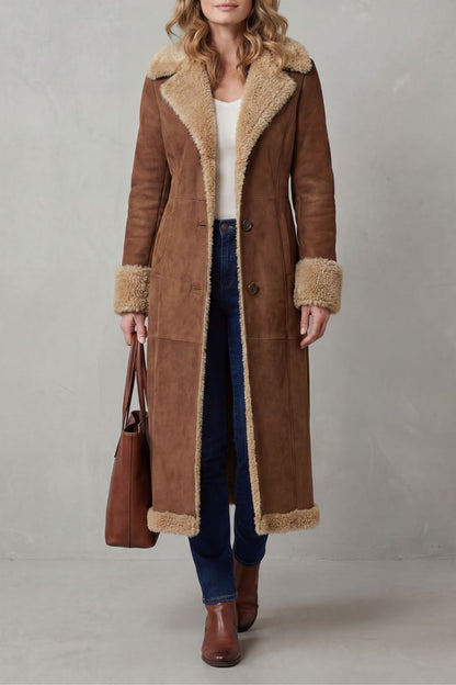 Selvion – Shearling-lined silhouette – Long winter coat