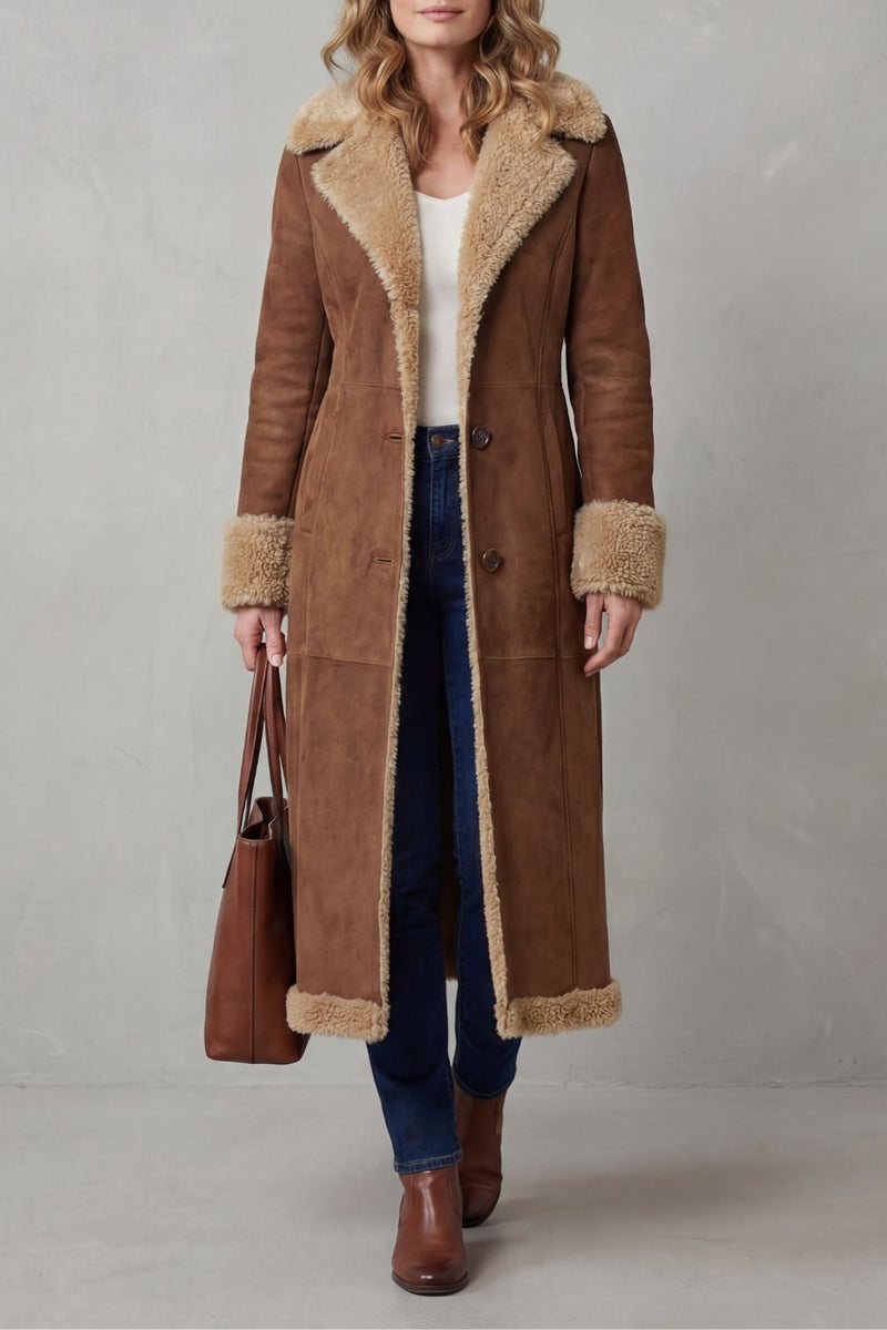 Selvion – Shearling-lined silhouette – Long winter coat
