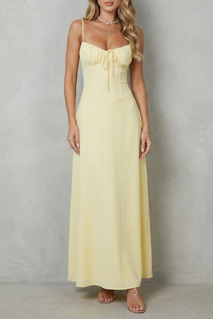 Selena – Soft corset charm – Sleeveless flowing maxi dress