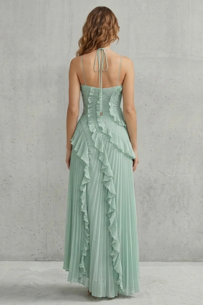 Lavirea – Sculpted pleats – One-shoulder midi dress