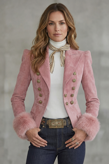Élouren – Tailored slim fit elegance – Suede blazer