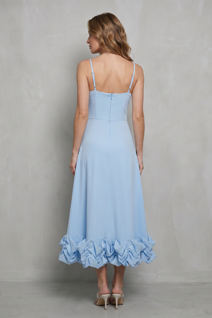Elowenne – Romantic ruffle hem – Sleeveless midi dress