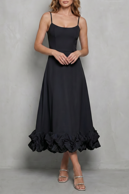 Elowenne – Romantic ruffle hem – Sleeveless midi dress