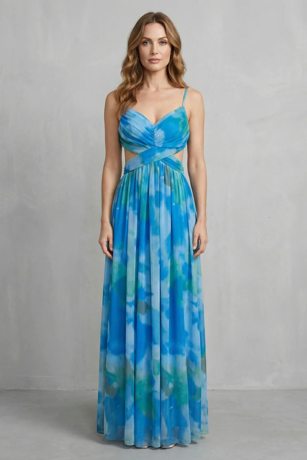 Aurellia – Watercolour romance – Sleeveless maxi dress