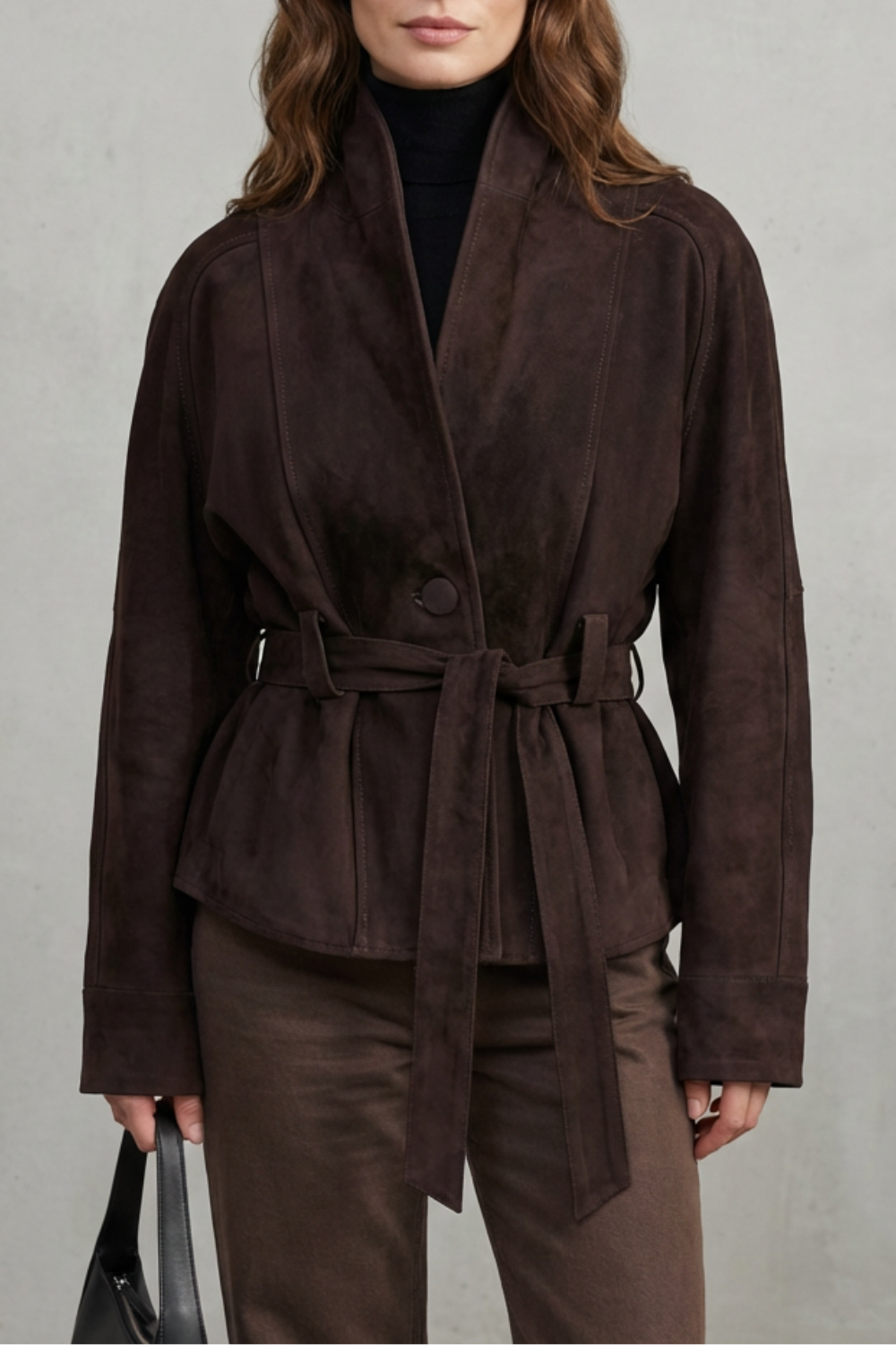 Alette – Cropped Double-Breasted Wool Jacket – French Elegance