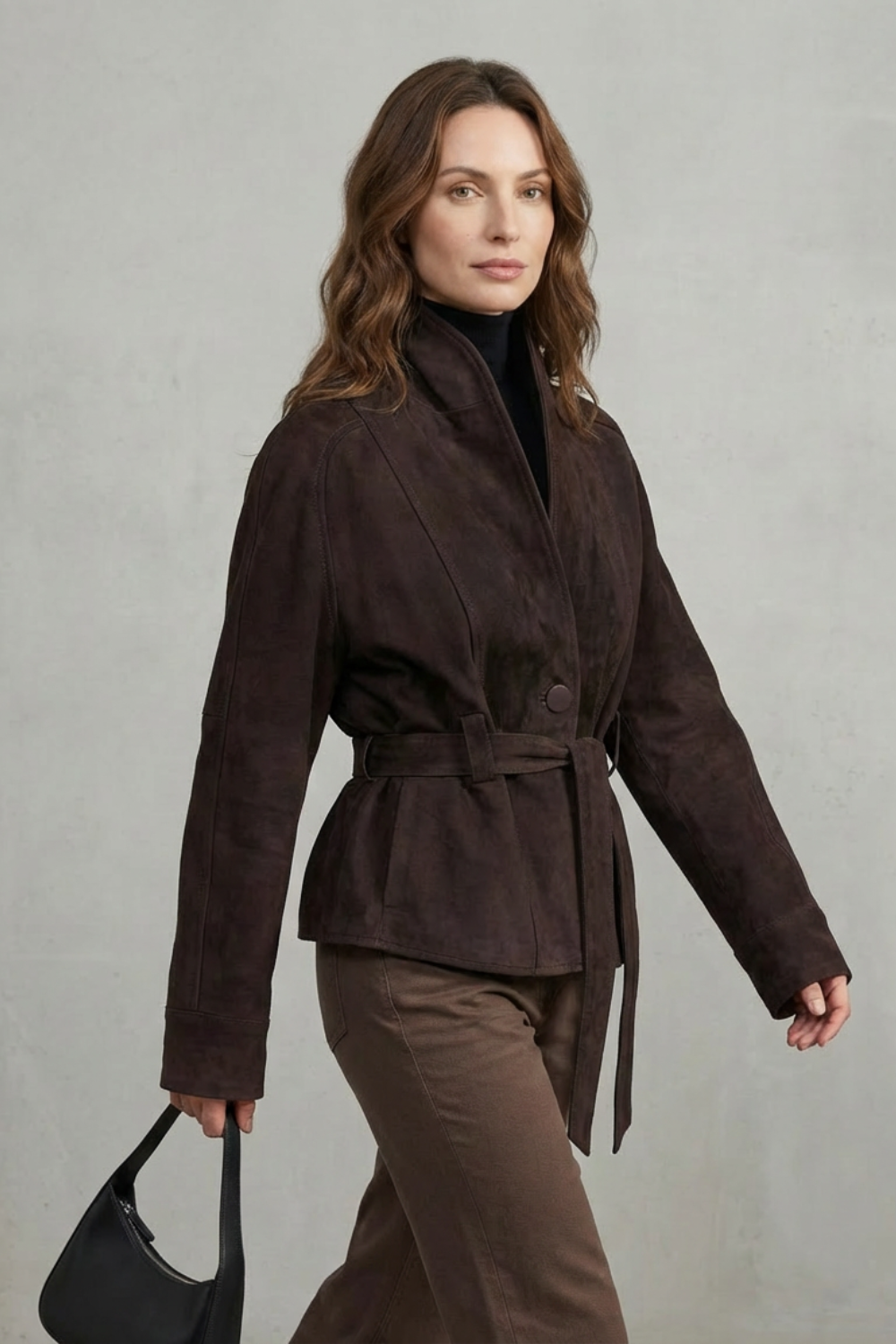 Alette – Cropped Double-Breasted Wool Jacket – French Elegance