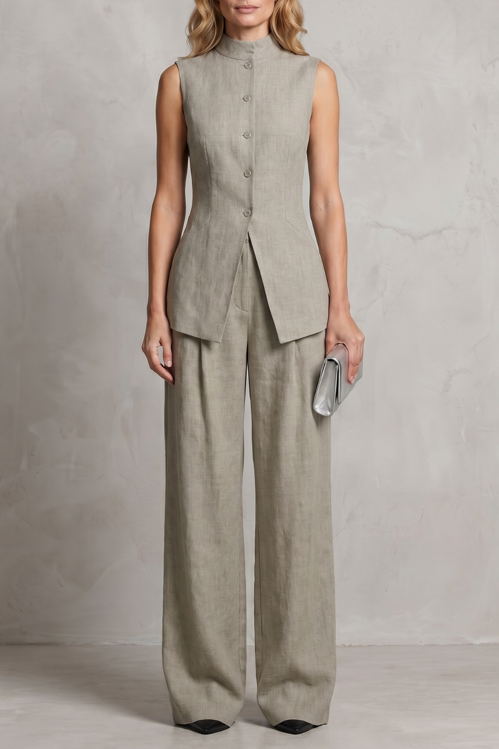 Aurellia – Draped tailored elegance – Trouser set