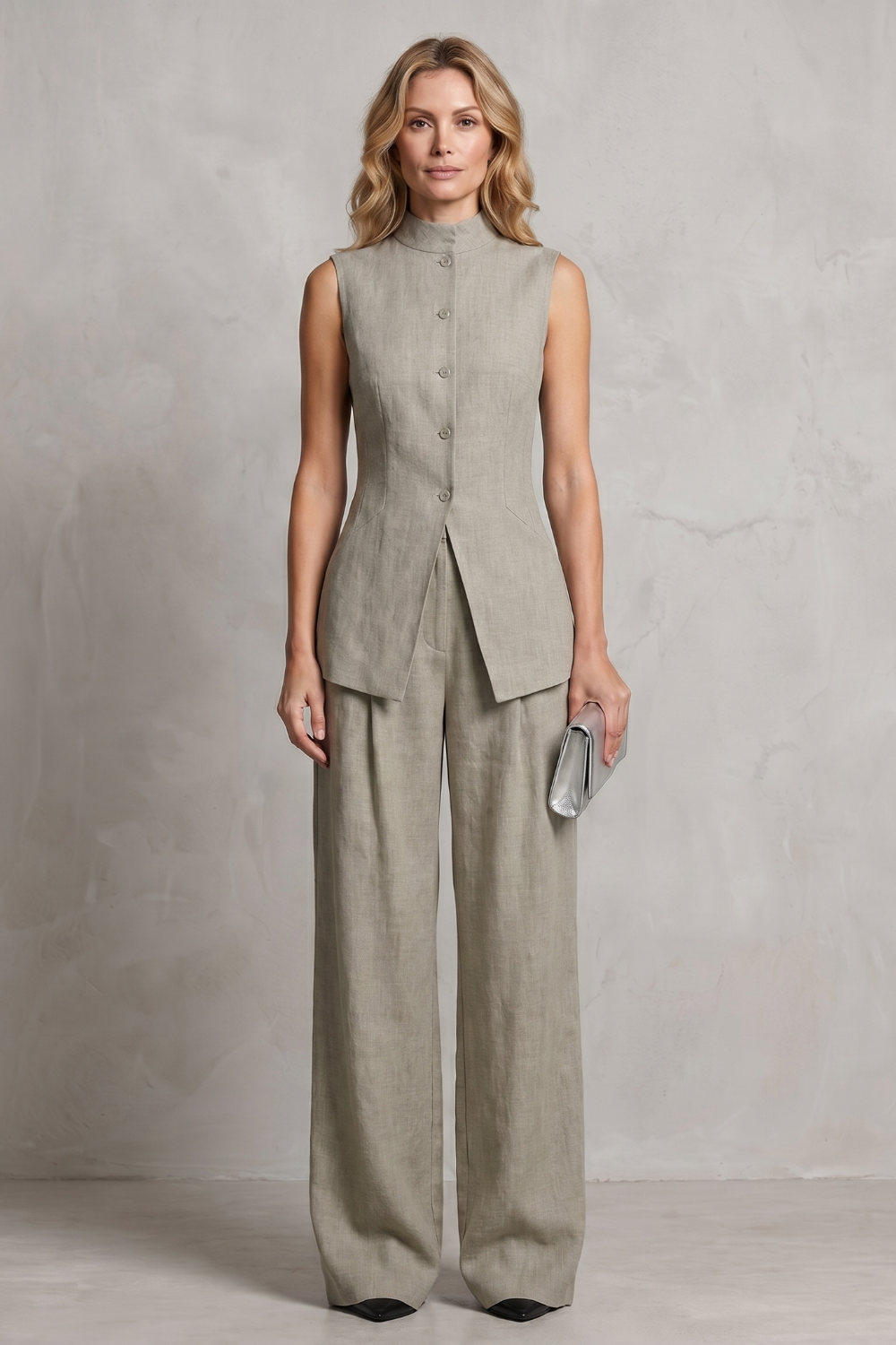 Aurellia – Draped tailored elegance – Trouser set