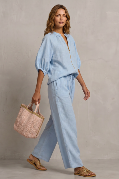 Aurellia – Relaxed zip-front comfort – Trouser set
