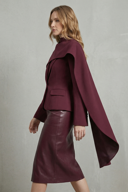 Avelina – Draped scarf-lapel – Asymmetrical blazer