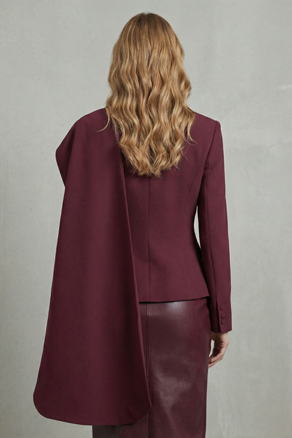 Avelina – Draped scarf-lapel – Asymmetrical blazer