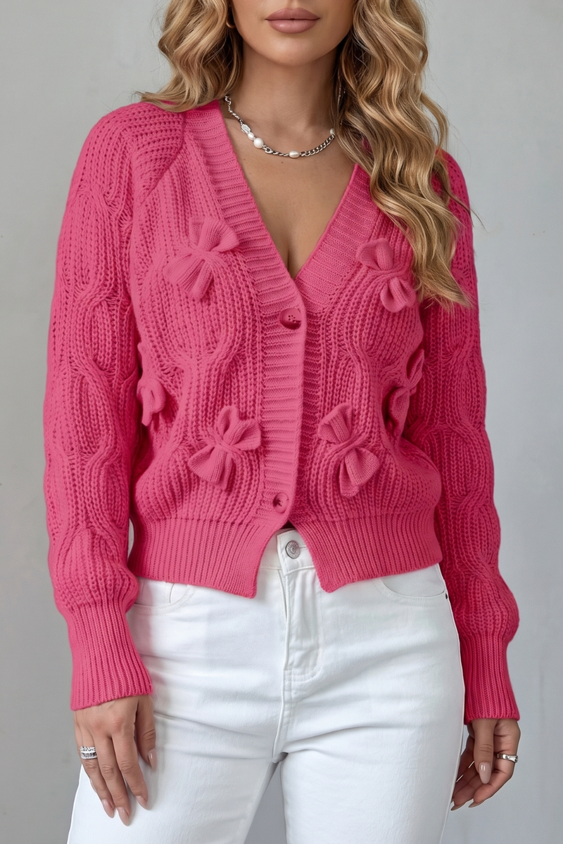 Bellavira – Bow knit texture – Cardigan