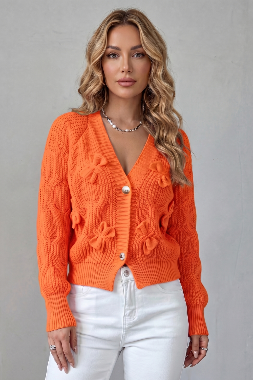 Bellavira – Bow knit texture – Cardigan