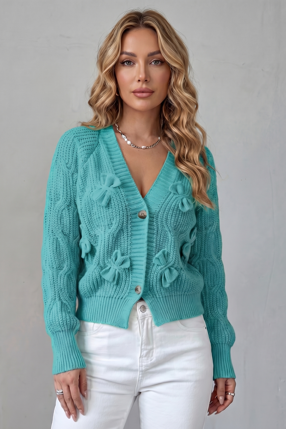 Bellavira – Bow knit texture – Cardigan