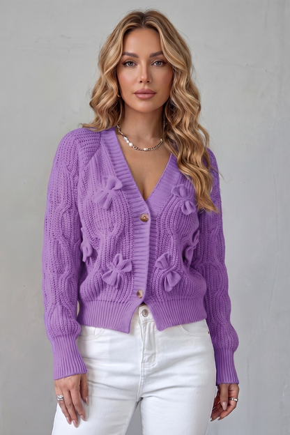 Bellavira – Bow knit texture – Cardigan