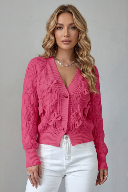 Bellavira – Bow knit texture – Cardigan