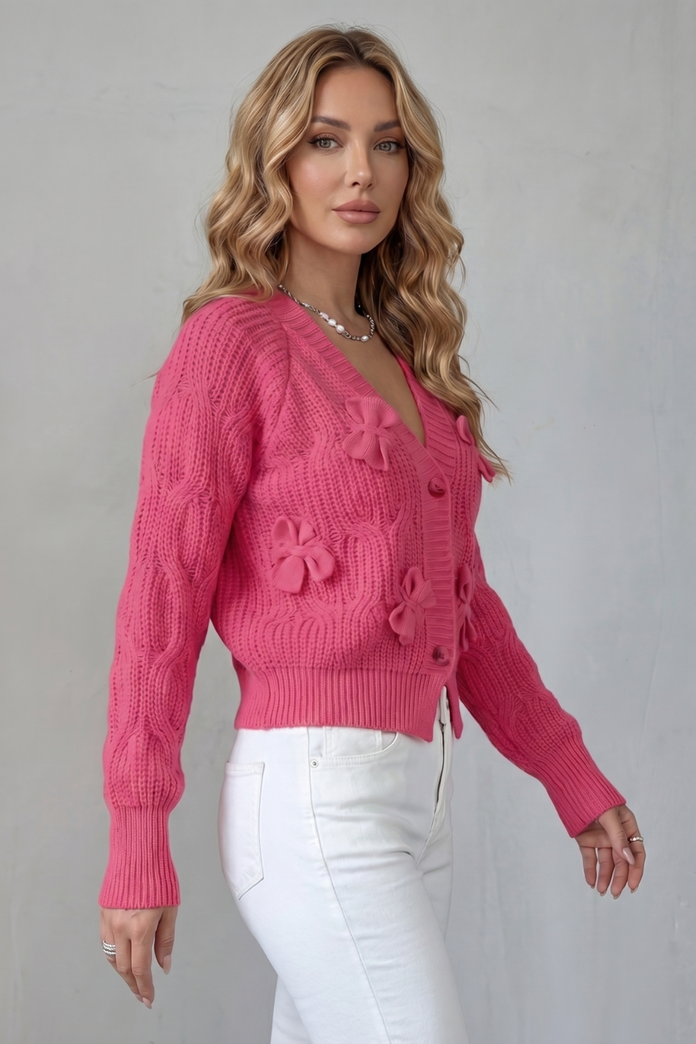 Bellavira – Bow knit texture – Cardigan