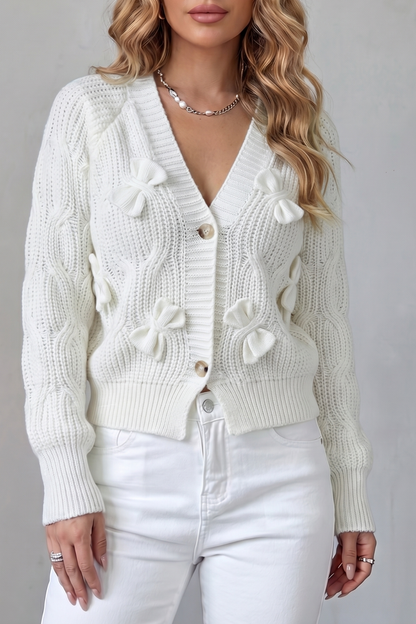 Bellavira – Bow knit texture – Cardigan