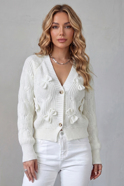 Bellavira – Bow knit texture – Cardigan