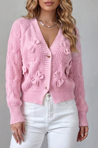 Bellavira – Bow knit texture – Cardigan