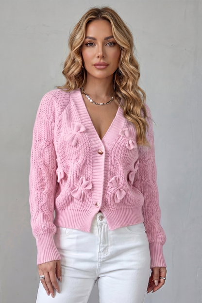 Bellavira – Bow knit texture – Cardigan