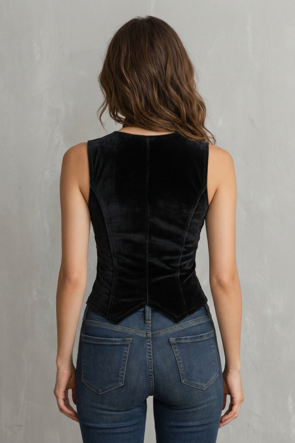 Bellavoux – Sculpted elegance – Velvet buttoned vest
