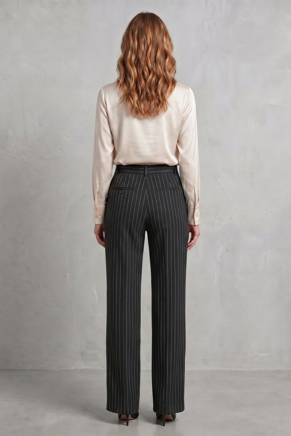 Belloire – Refined pinstripe elegance – Wide-leg trousers