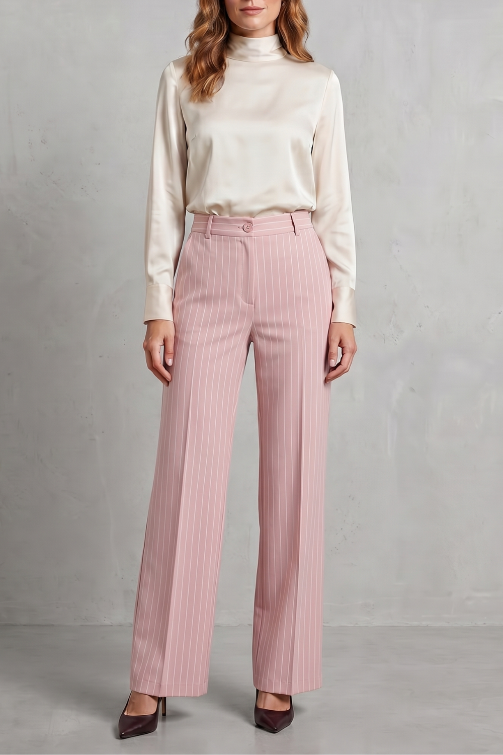 Belloire – Refined pinstripe elegance – Wide-leg trousers