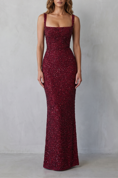 Calanthea – Sequin sculpt glamour – Maxi dress