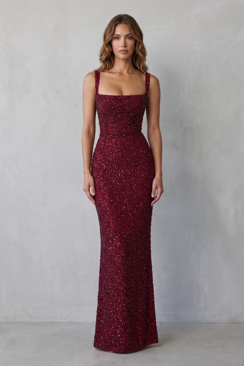 Calanthea – Sequin sculpt glamour – Maxi dress
