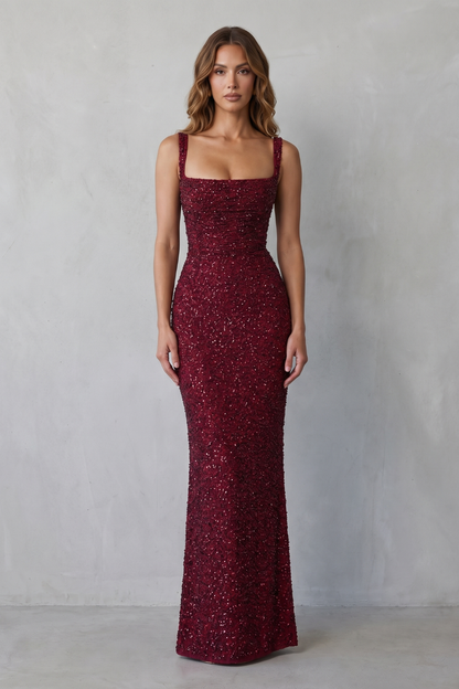 Calanthea – Sequin sculpt glamour – Maxi dress