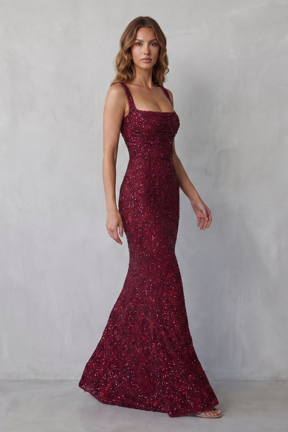 Calanthea – Sequin sculpt glamour – Maxi dress