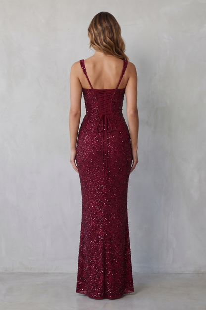 Calanthea – Sequin sculpt glamour – Maxi dress