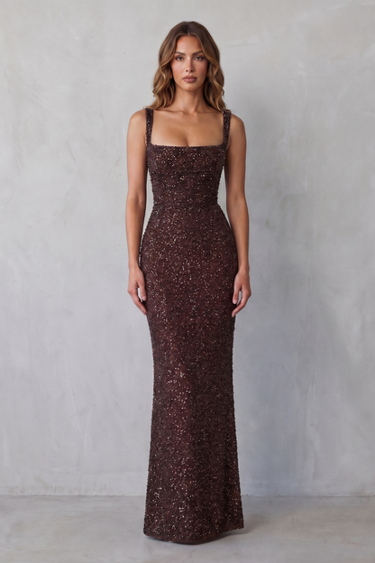 Calanthea – Sequin sculpt glamour – Maxi dress