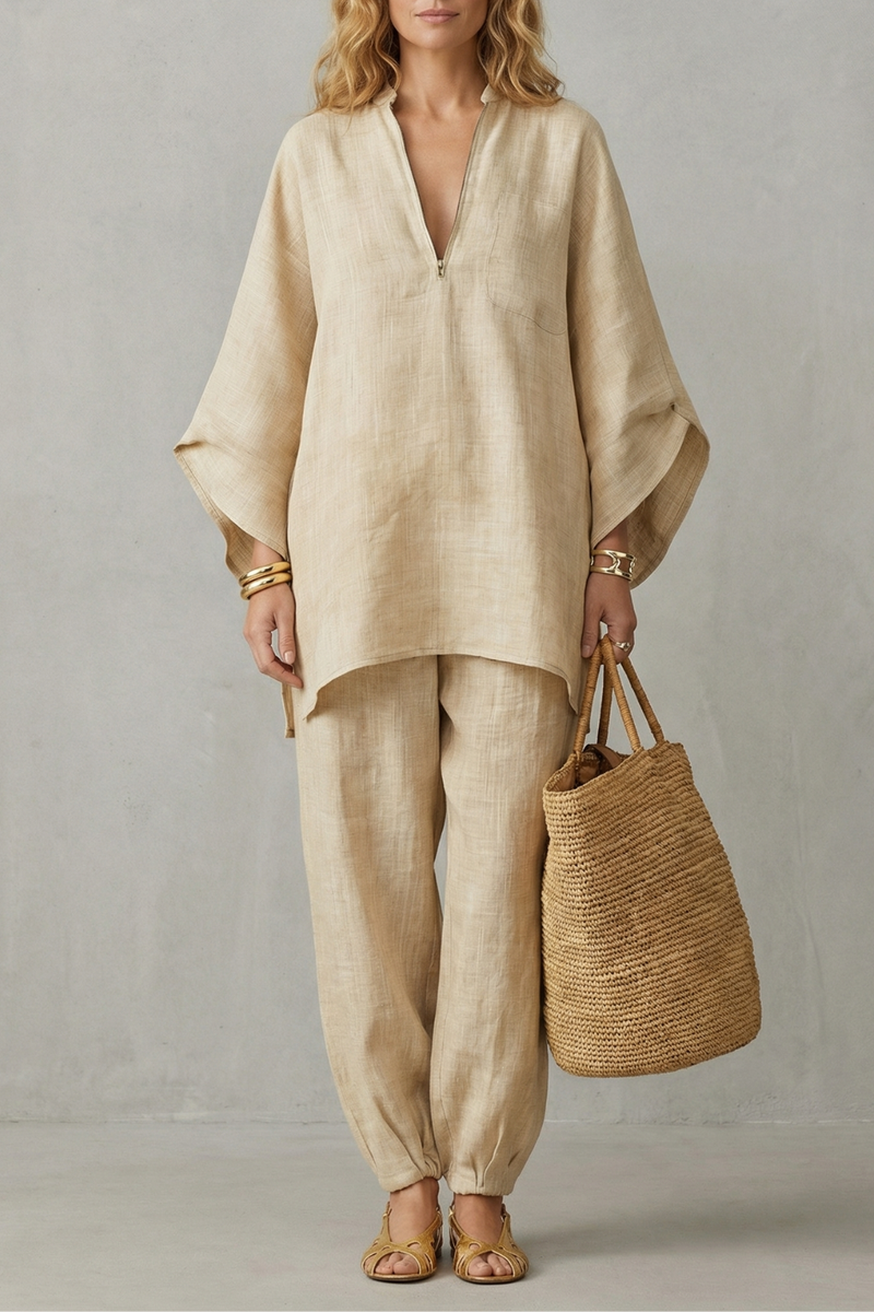 Calyra – Minimalist asymmetrical flow – Two piece set