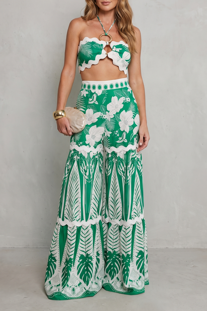 Cassira – Tropical print allure – Two-piece set