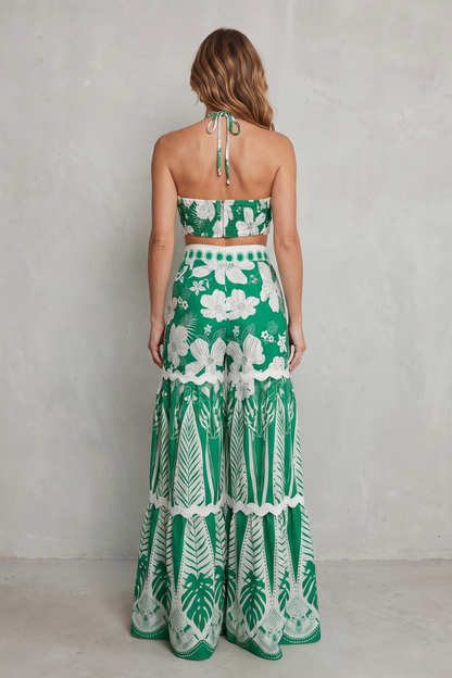 Cassira – Tropical print allure – Two-piece set