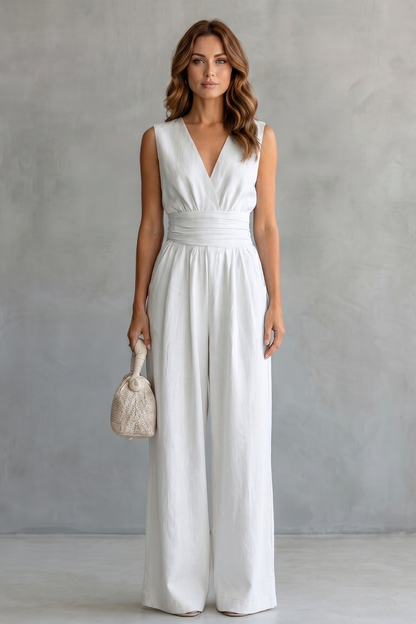 Celestielle – Waist-defining elegance – Sleeveless jumpsuit