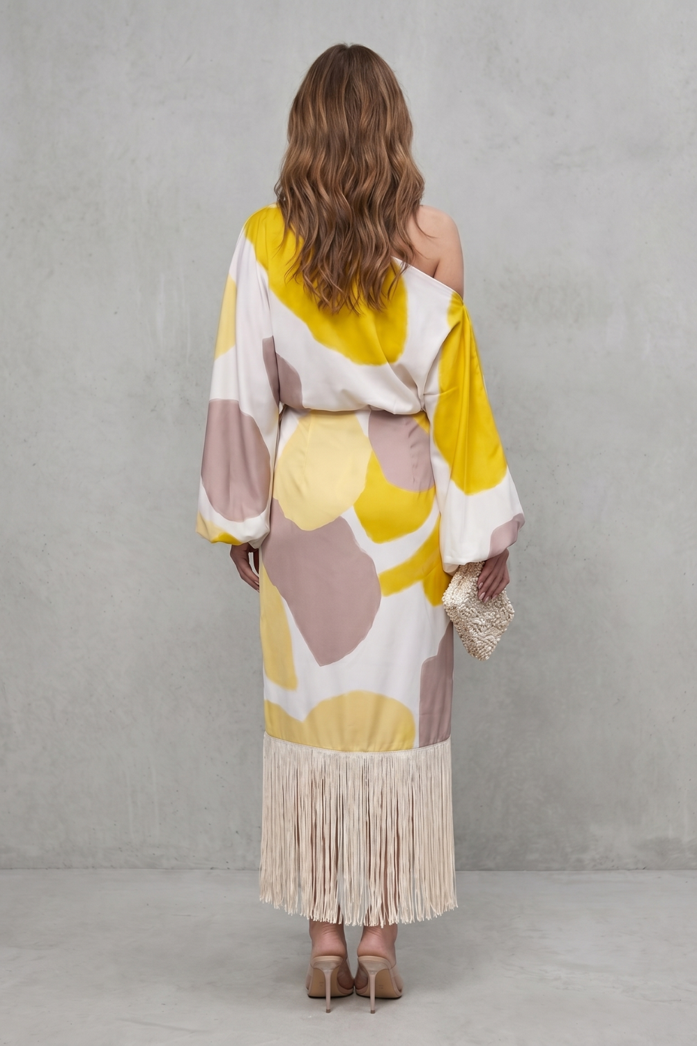 Danivelle – Abstract print fringe elegance – Two-piece set