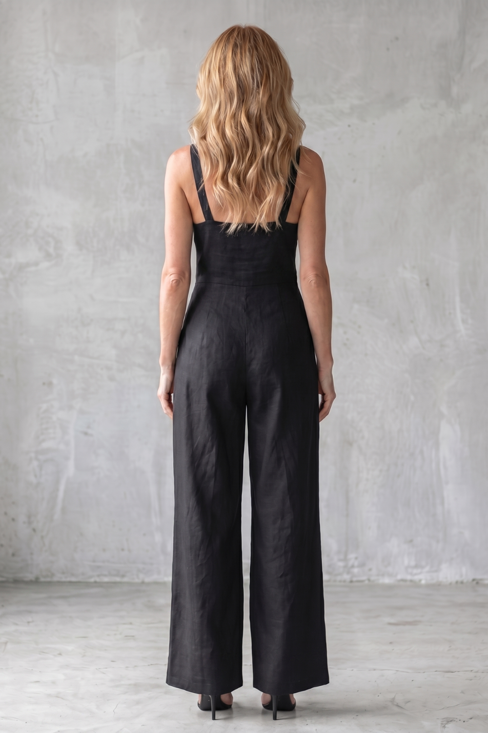 Darelle – Contrast stitch utility – Wide-leg jumpsuit