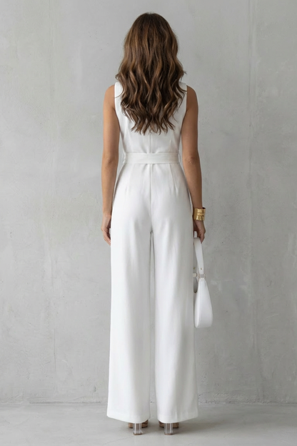 Elisavie – Lapel wrap waist – Tailored jumpsuit