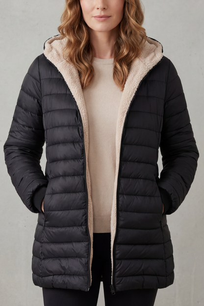 Ellavue – Sherpa lined comfort – Hooded puffer jacket